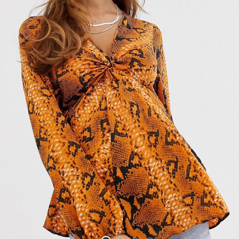 NWT ASOS Maternity Snake Print Top